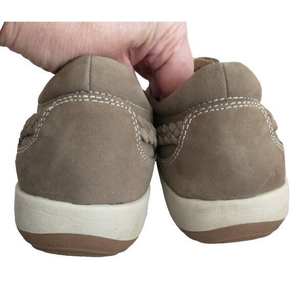 Aetrex Women's Walking Shoes Dana Brown Leather Suede Comfort Lace Up  - 10 Wide - Picture 5 of 8